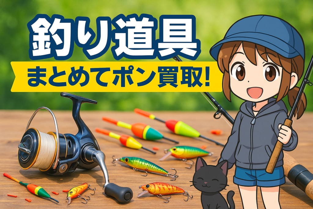 🎣釣り道具買取！リール・竿・ウキ・テグス・針・ルアー使ったものでも売れるよ！